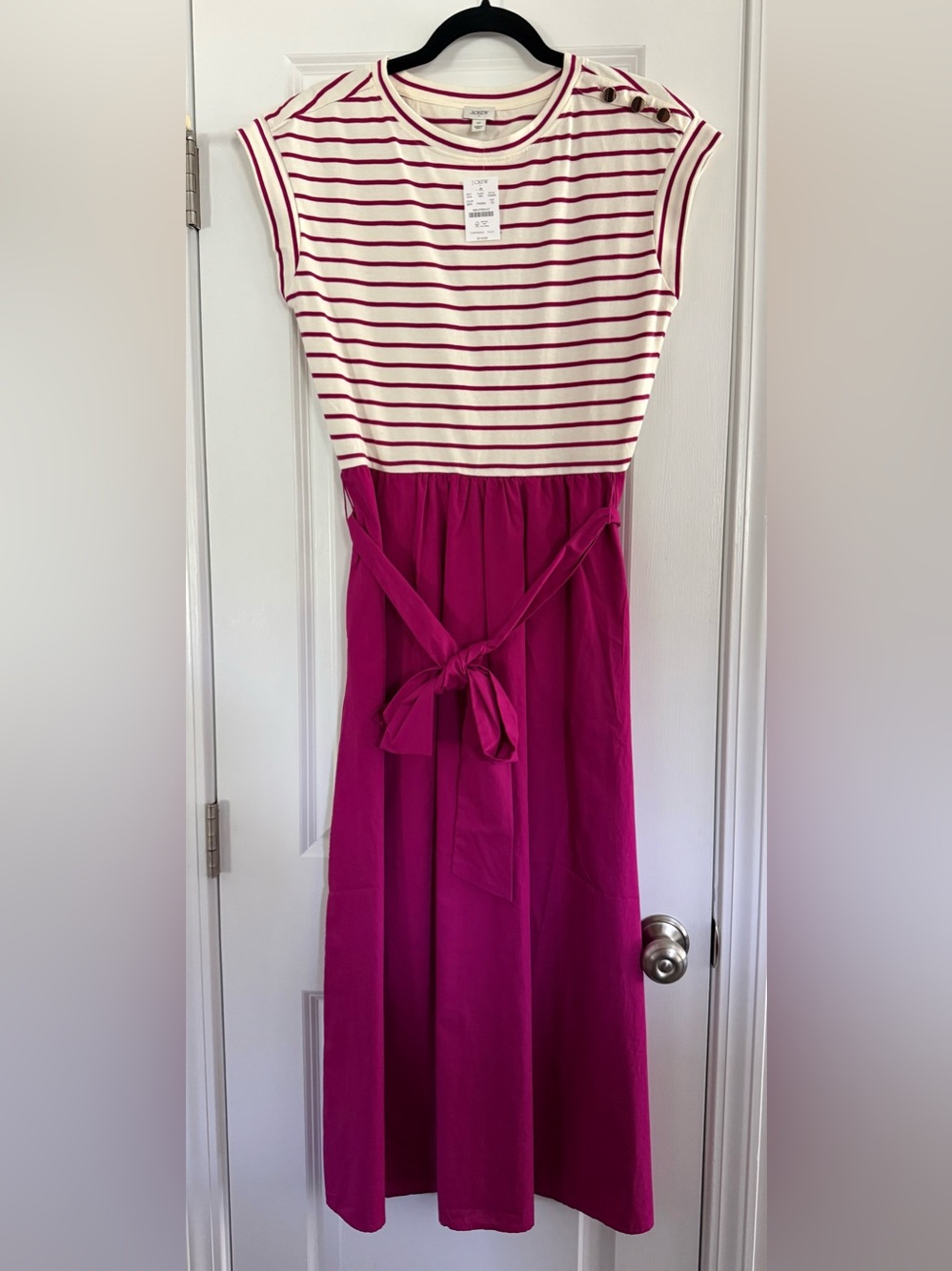 J Crew Cotton Tie Waist Dress